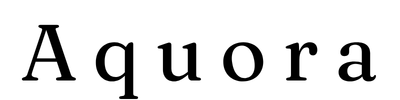 The word 'Aqua' in a black serif typeface on a solid white background.